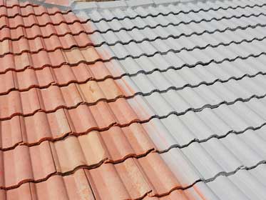 Roof Coating in Progress